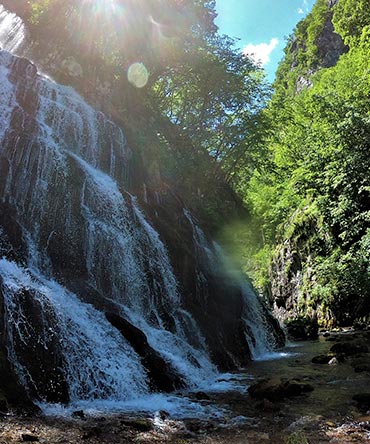 Waterfall River Canyon Hrcavka National Park Sutjeska